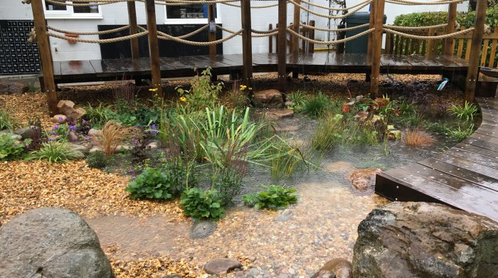 Rain garden at Aldbourne. Project by Action for the River Kennet, Design and photo credit Wendy Allen